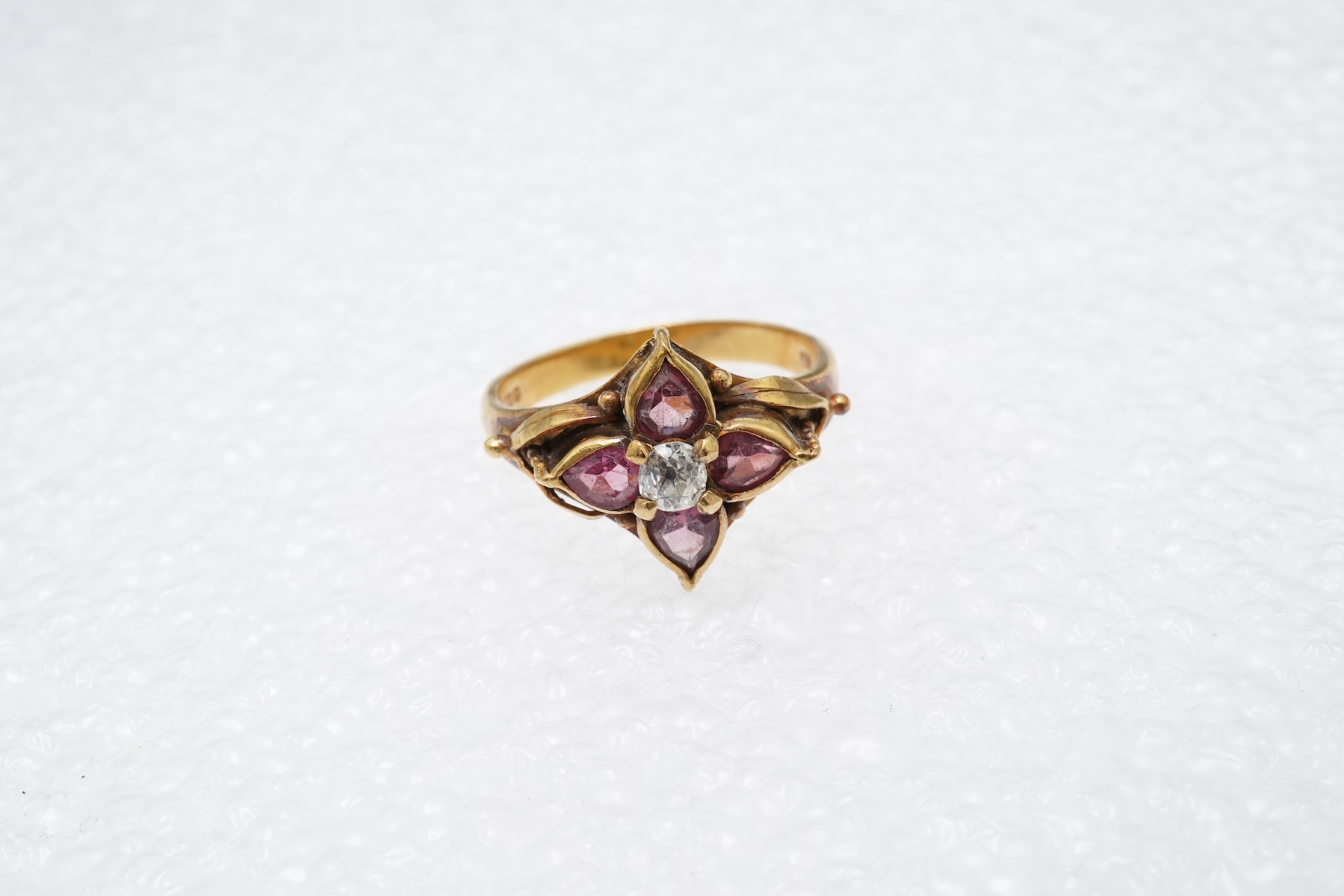 A pink tourmaline and diamond ring, circa 1988